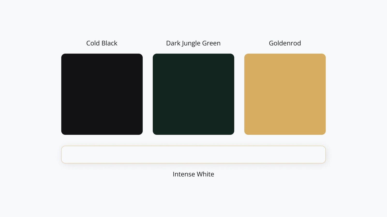 Colours: Cold Black, Dark Jungle Green, Goldenrod