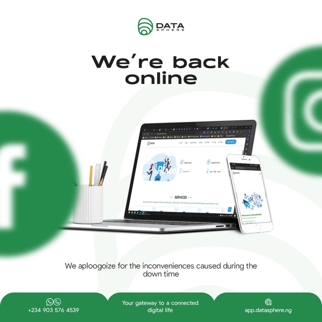 We're back online post with a laptop and devices