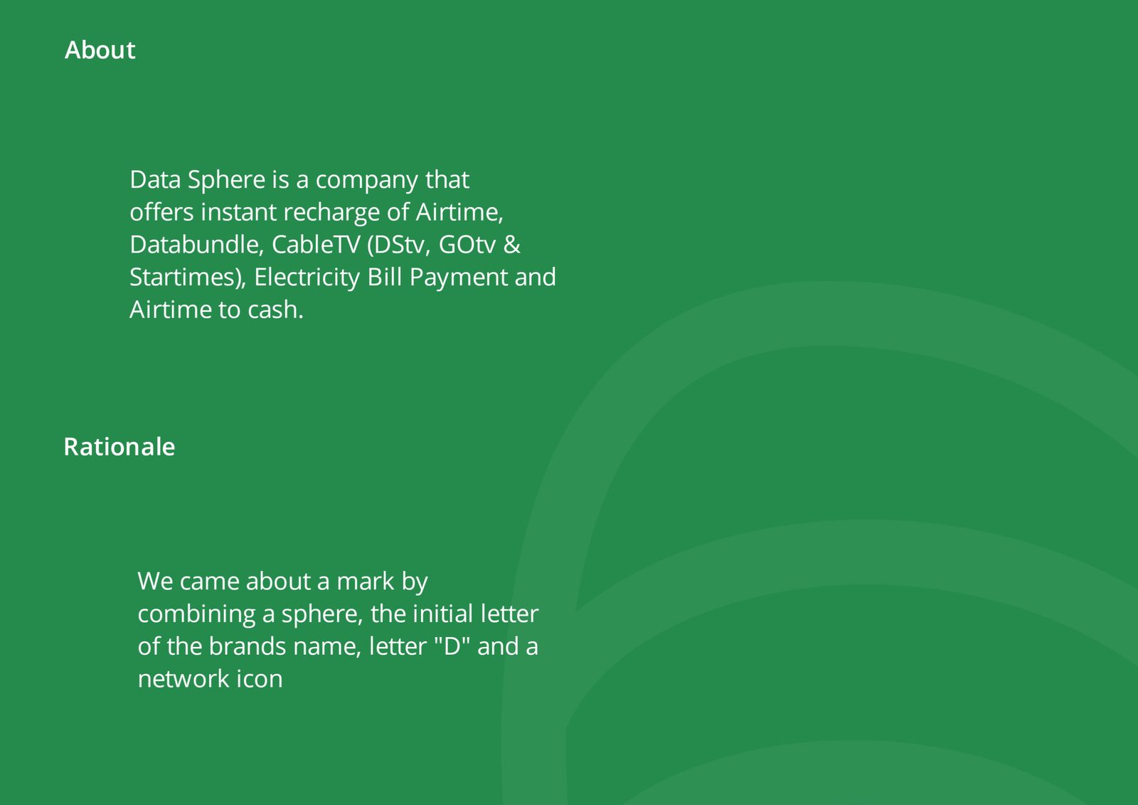 About Data Sphere: instant airtime, data, cable TV and bill payments