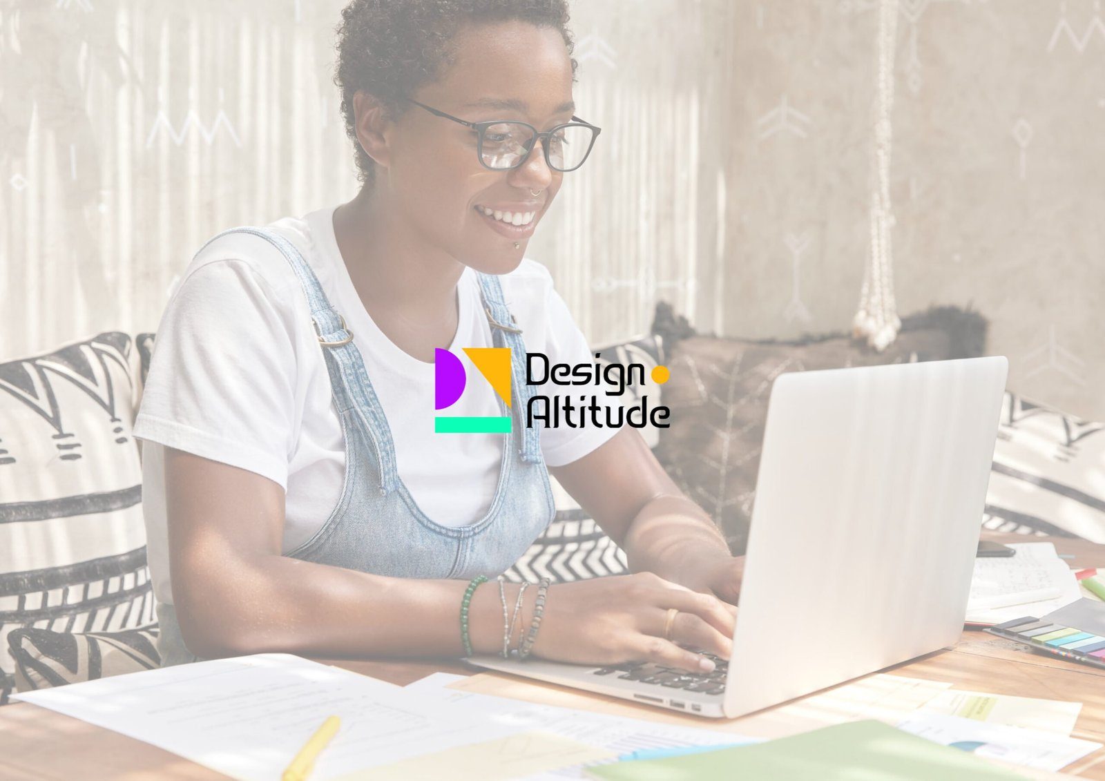 A designer at work with the Design Altitude mark