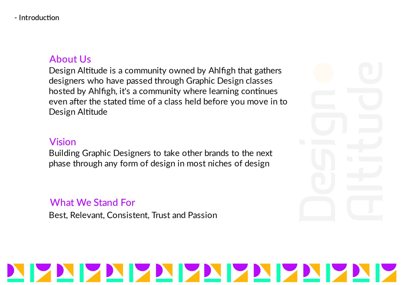 About Design Altitude, a community by Ahlfigh for graduates of its design classes