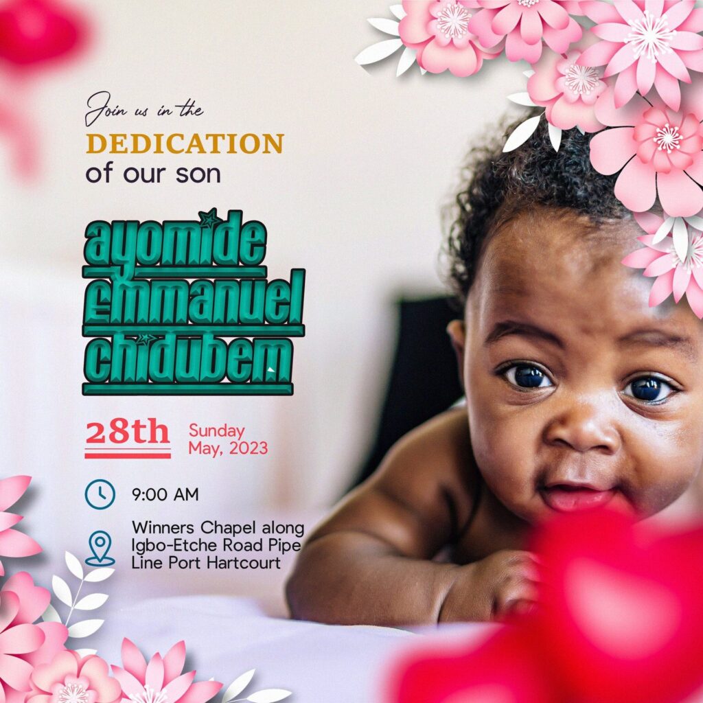 Child dedication invitation