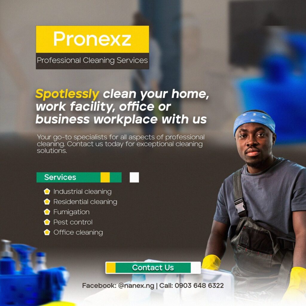 Pronexz cleaning services ad