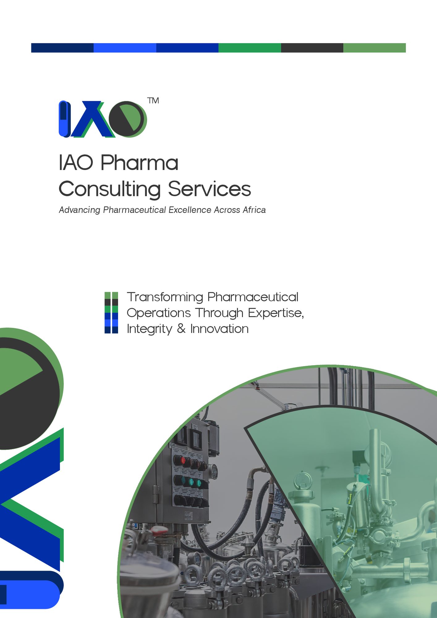 Cover of the IAO Pharma company profile brochure