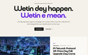 The kryptfo.com home page: “Wetin dey happen. Wetin e mean.” above the latest story