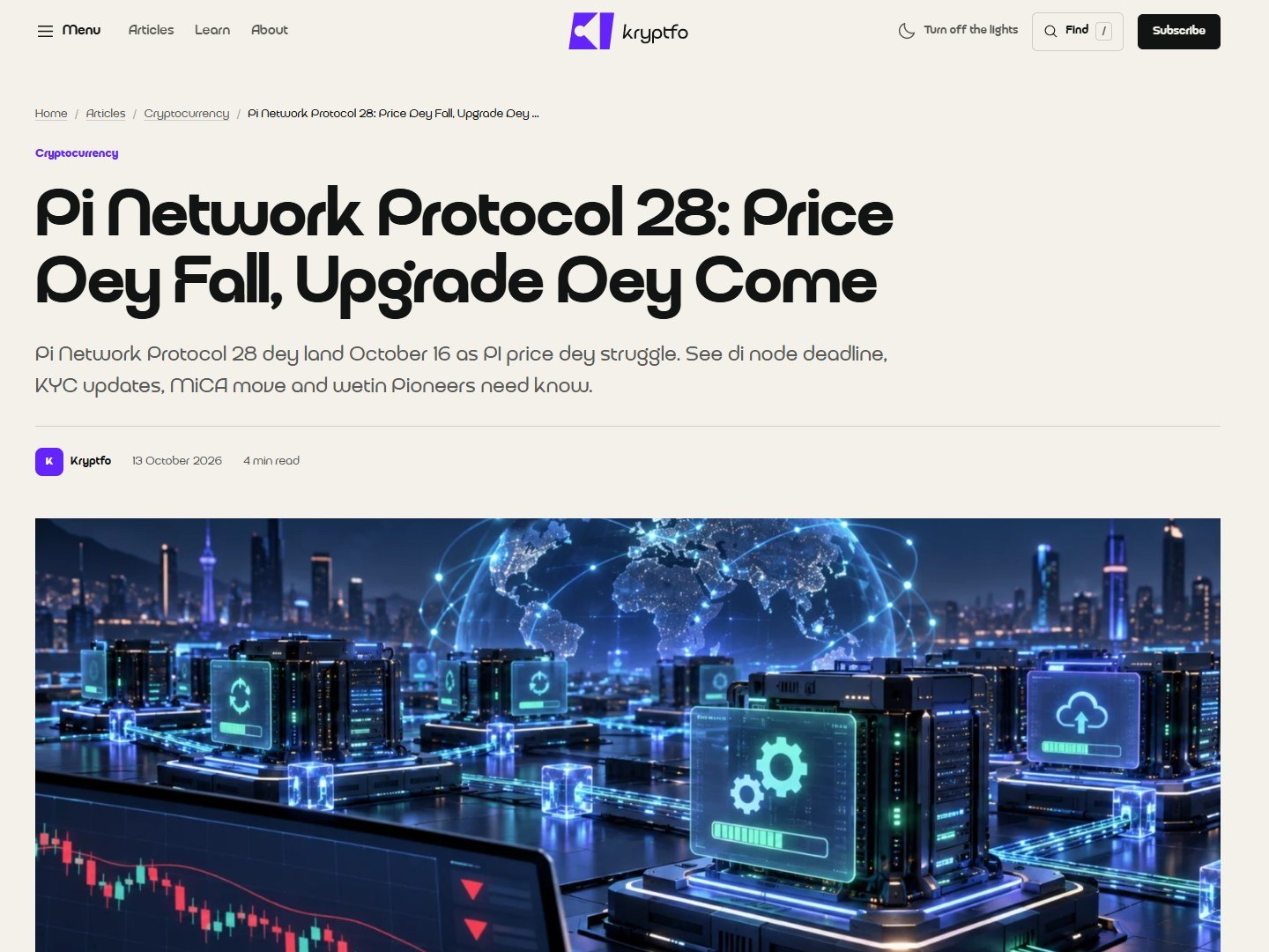 A kryptfo.com article page