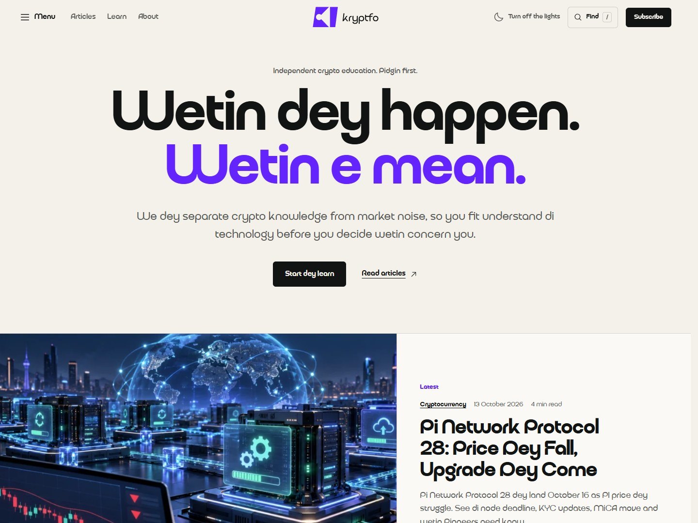kryptfo.com: crypto news and learning in plain Pidgin