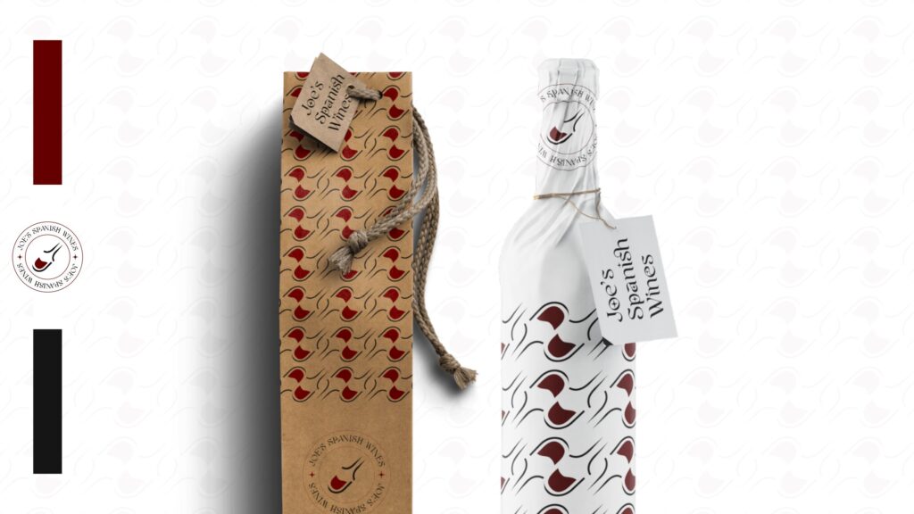 Kraft and white bottle bags with swing tags